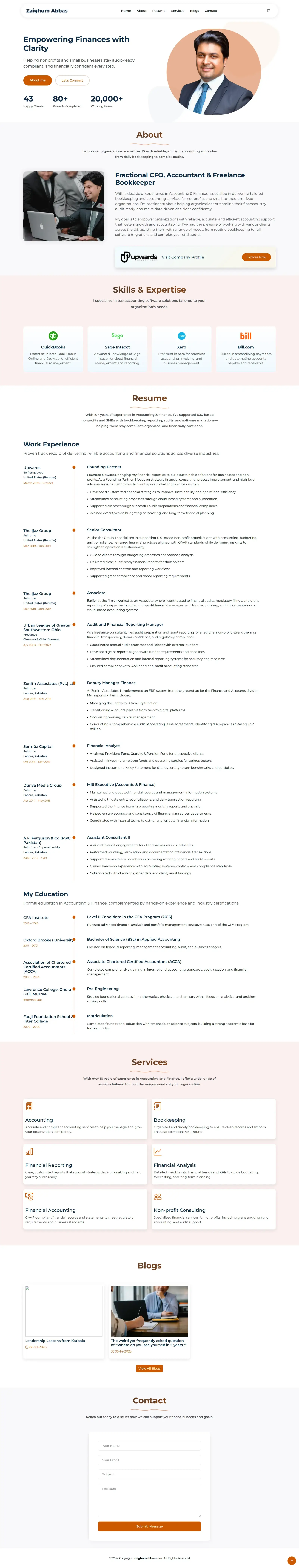 Zaighum Abbas — Personal Portfolio & Resume Website